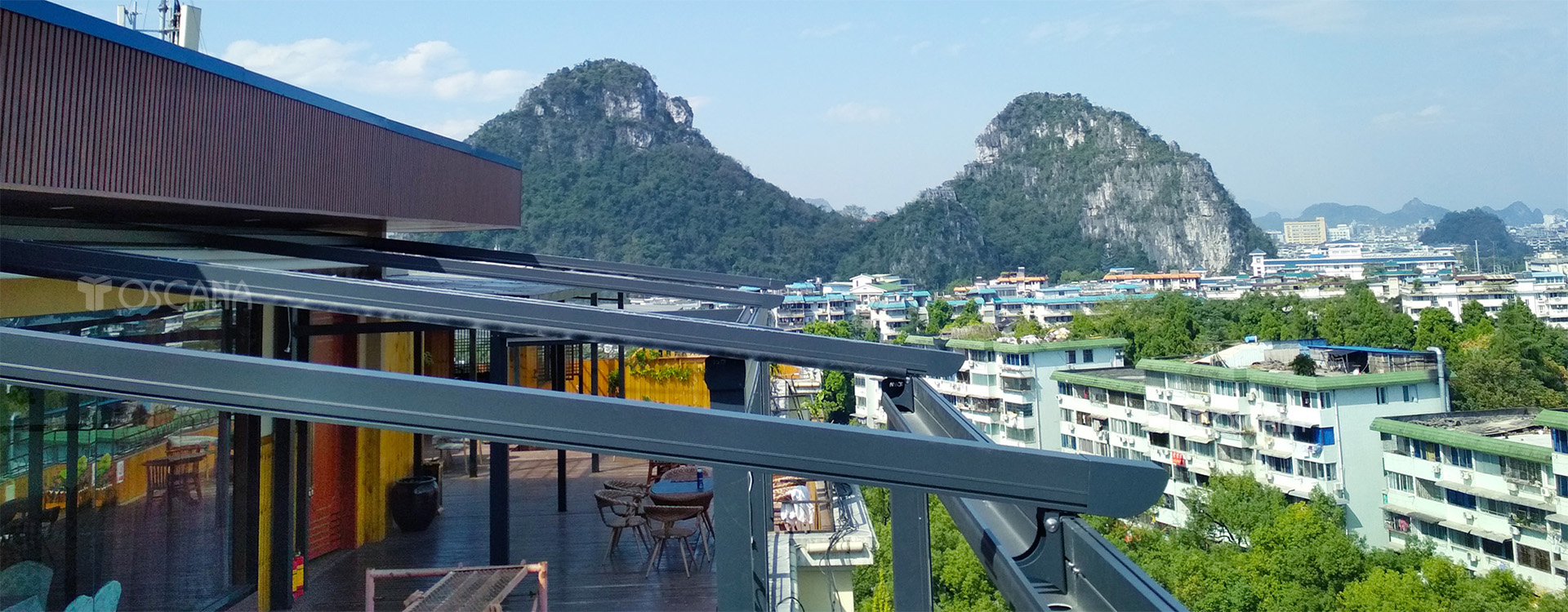 遮阳篷商业案例:桂林26°酒店