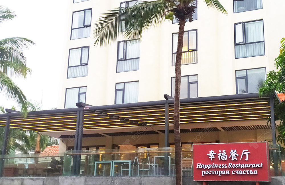遮阳篷商业案例：南中国大酒店-幸福餐厅