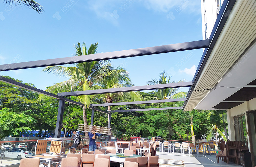 遮阳篷商业案例：南中国大酒店-幸福餐厅