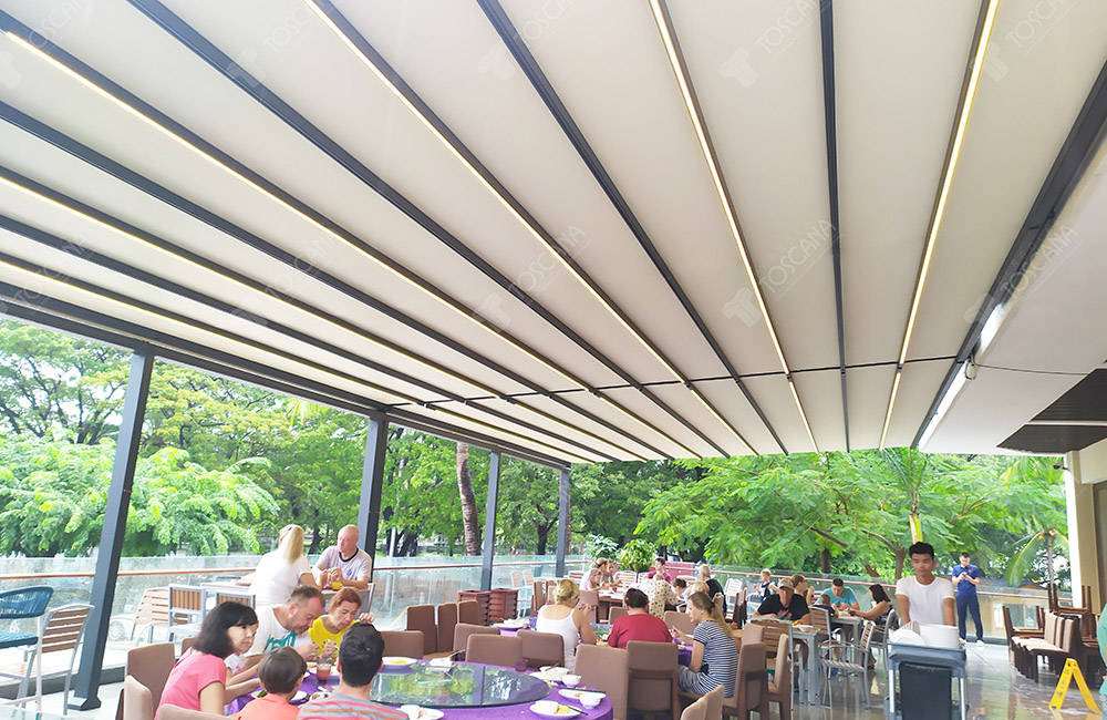 遮阳篷商业案例：南中国大酒店-幸福餐厅