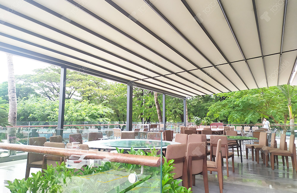 遮阳篷商业案例：南中国大酒店-幸福餐厅