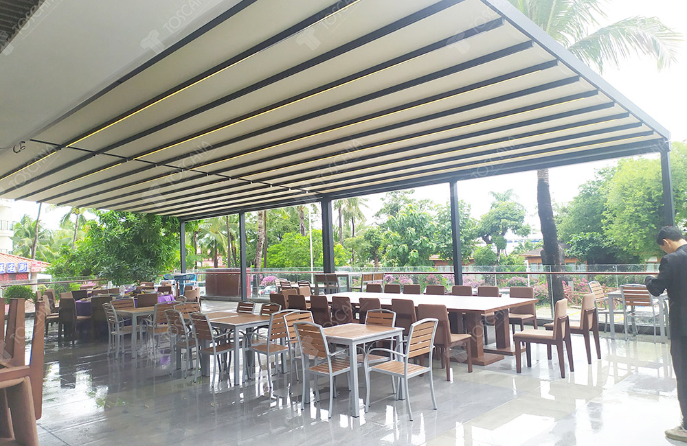 遮阳篷商业案例：南中国大酒店-幸福餐厅