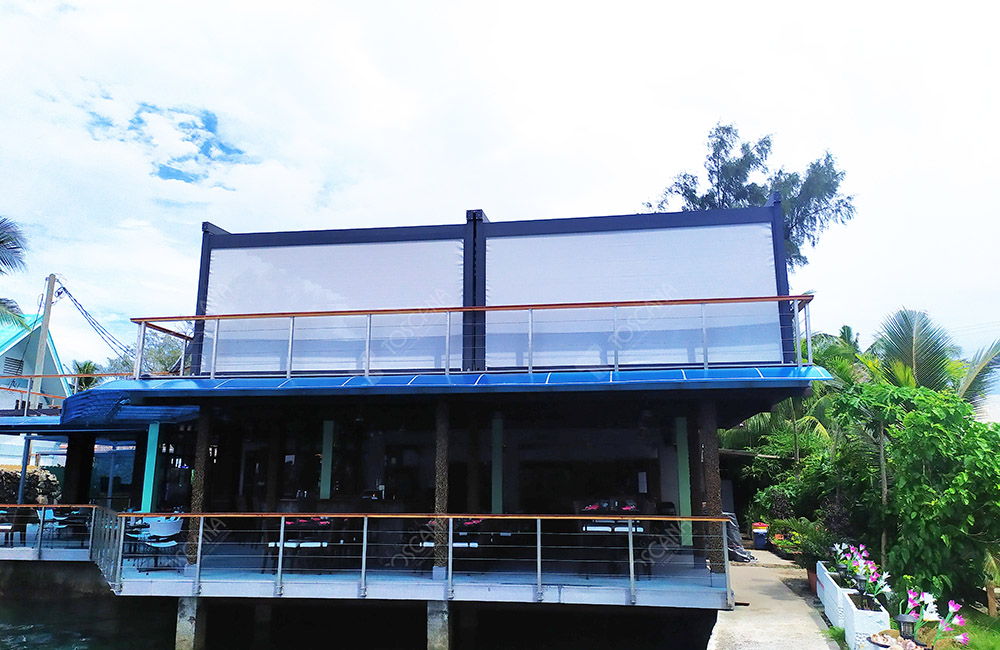 遮阳篷商业案例：帕劳伊莱来海滨餐厅