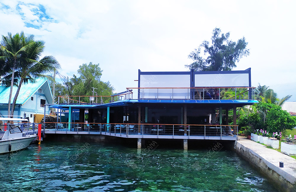 遮阳篷商业案例：帕劳伊莱来海滨餐厅