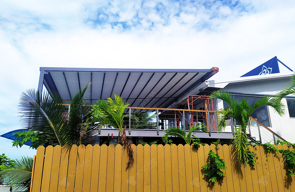 遮阳篷商业案例：帕劳伊莱来海滨餐厅