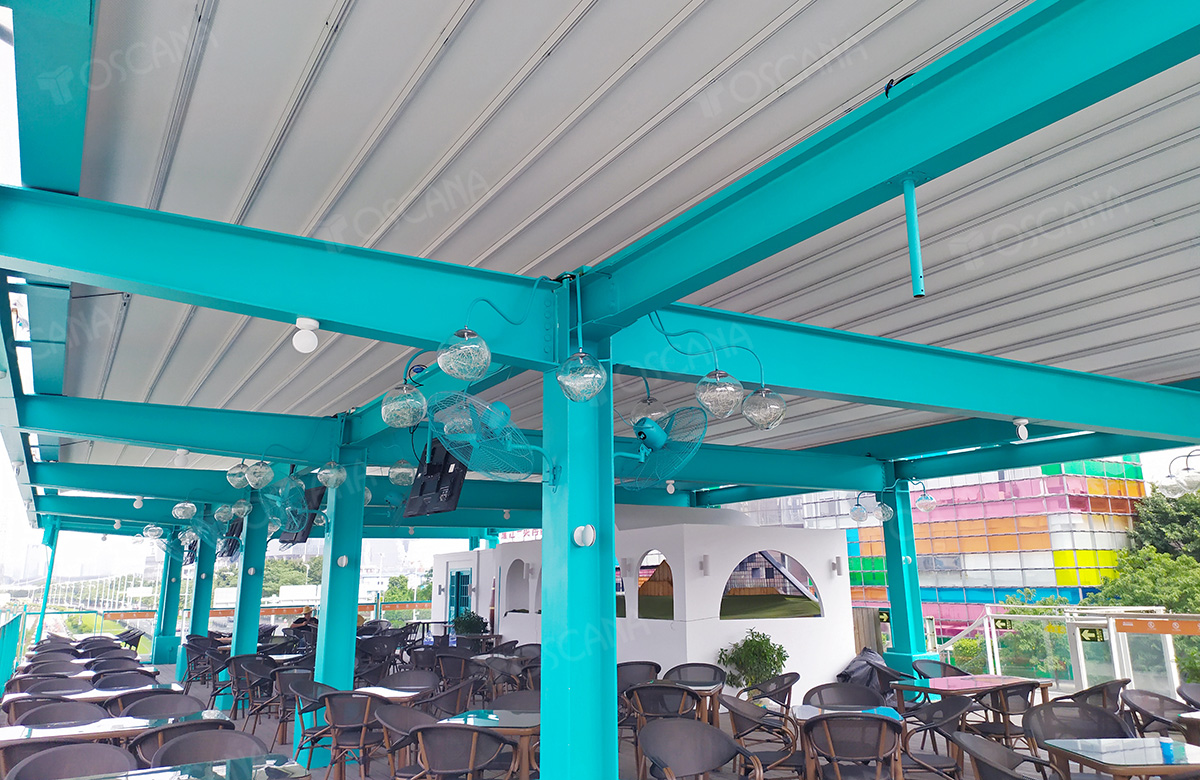 遮阳篷商业案例：广州江景码头餐吧（琶醍店）